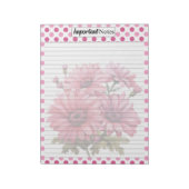 Bloc-note Jolie Floral Rose_ Notes Importantes (Tourné)