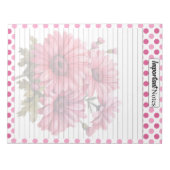Bloc-note Jolie Floral Rose_ Notes Importantes (Devant)