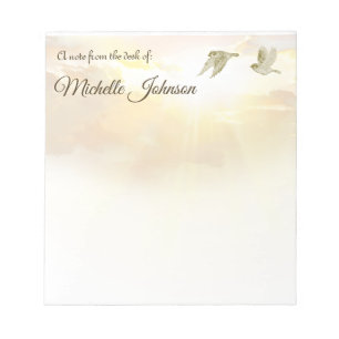 Bloc-note Jolie note personnalisée Pad Sunset Birds