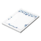 Bloc-note Jolie Parties scintillant bleue Snowflakes hiver N (Tourné)