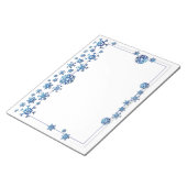 Bloc-note Jolie Parties scintillant bleue Snowflakes hiver N (Incliné)