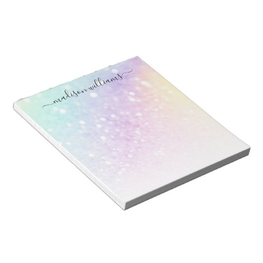 Bloc-note Jolie Parties scintillant Holographique Fille Glam (Incliné)