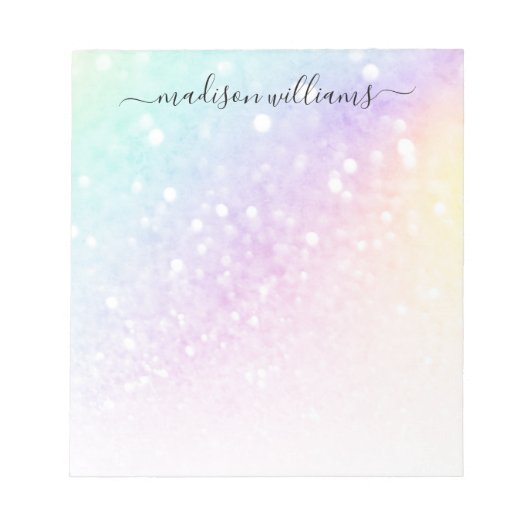 Bloc-note Jolie Parties scintillant Holographique Fille Glam (Devant)