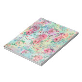 Bloc-note Jolie peinture rose à fleurs aquarelles (Tourné)