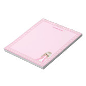 Bloc-note Jolie princesse fée sur simple rose clair (Tourné)