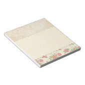 Bloc-note Jolie rose rose rose et beige dentelle (Incliné)