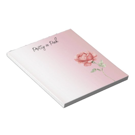 Bloc-note Jolie rose rouge rose (Incliné)