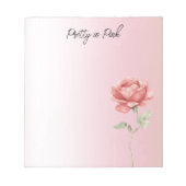 Bloc-note Jolie rose rouge rose (Devant)
