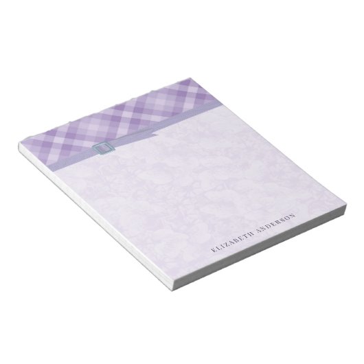 Bloc-note Jolie vérification avec ruban et nom (Incliné)