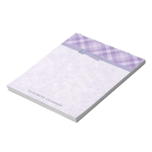 Bloc-note Jolie vérification avec ruban et nom (Tourné)