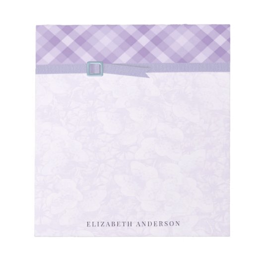 Bloc-note Jolie vérification avec ruban et nom (Devant)