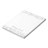 Bloc-note Jolies Fleurs Blanches Bleues (Tourné)