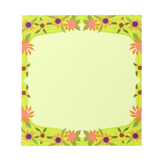Bloc-note Jolies Fleurs Petites Vous Customisez (Devant)