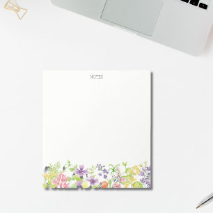 Bloc-note Jolies Fleurs Sauvages Aquarelle Personnalisées