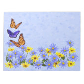 Bloc-note Jolies papillons et marguerites Jardin de printemp (Devant)