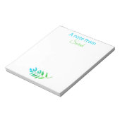 Bloc-note Jolies Tons De Vert Bleu Personnalisé (Tourné)