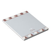 Bloc-note Jolis Diamants Bleus Crème Brun Tan (Incliné)