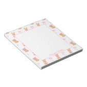 Bloc-note Jolis Nœuds Coquettes Roses Lapins Nom Personnalis (Incliné)