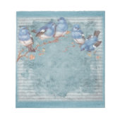 Bloc-note Jolis petits oiseaux bleus à l'aquarelle (Devant)