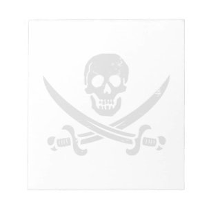 Bloc-note Jolly roger de drapeau de pirate de John Rackham