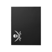 Bloc-note Jolly roger drapeau de pirate (Tourné)