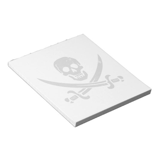 Bloc-note Jolly roger du drapeau pirate John Rackham (Calico (Incliné)