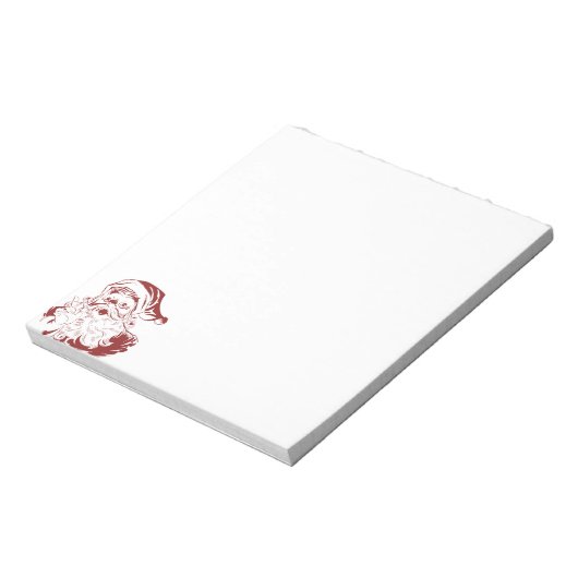 Bloc-note Jolly Santa Claus dans Red Fun Retro Joyeux Noël (Tourné)