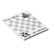 Bloc-note Jouer aux échecs, pas aux chèques (Incliné)