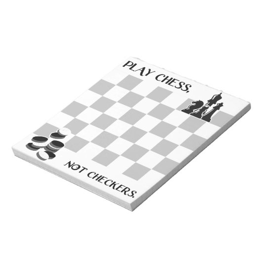 Bloc-note Jouer aux échecs, pas aux chèques (Tourné)