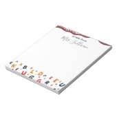 Bloc-note Jouer des lettres éparpillées Appréciation de l'en (Tourné)