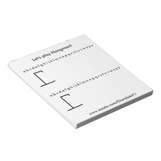 Bloc-note Jouer Jeux de Notepads Hangman (Incliné)