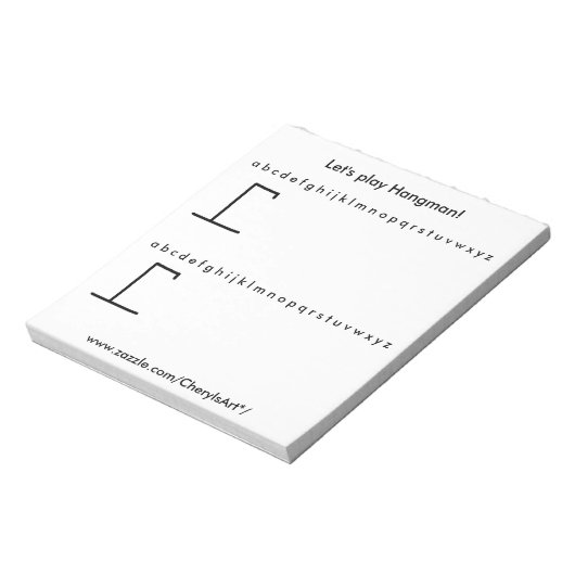 Bloc-note Jouer Jeux de Notepads Hangman (Tourné)
