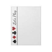 Bloc-note Jouer Symboles de carte Score Pad (Tourné)
