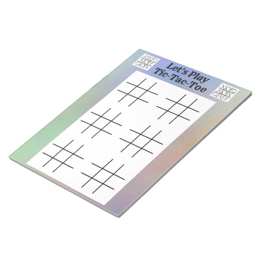 Bloc-note Jouer Tic-Tac-Toe Jeux - Fun Game Sheets (Incliné)