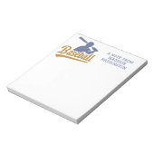 Bloc-note Joueur de baseball de nom personnalisé (Tourné)