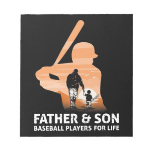 Bloc-note Joueur De Baseball Père Et Fils À Vie