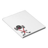 Bloc-note Joueur de hockey sur mesure (Incliné)