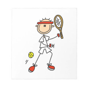 Bloc-note Joueur de tennis masculin en bonhomme allumette