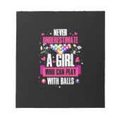 Bloc-note Joueuse de billard Cette fille peut jouer billard  (Devant)