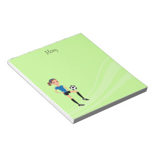 Bloc-note Joueuse de football personnalisée