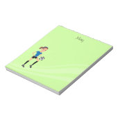 Bloc-note Joueuse de soccer de fille personnalisée (Tourné)