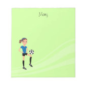 Bloc-note Joueuse de soccer de fille personnalisée (Devant)