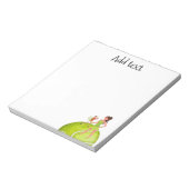 Bloc-note Joueuse de tennis tient raquette et balle (Tourné)