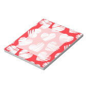 Bloc-note Jour de la Saint-Valentin, le coeur griffé moderne (Tourné)