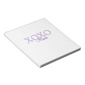 Bloc-note Jour de la Saint Valentin Xoxo ajouter nom pastel  (Incliné)