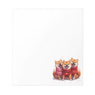 Bloc-note Jour des Valentines Chiens Shiba Inu