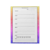 Bloc-note Journal alimentaire Rainbow tendance Easy Daily Re (Tourné)