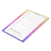 Bloc-note Journal alimentaire Rainbow tendance Easy Daily Re (Incliné)