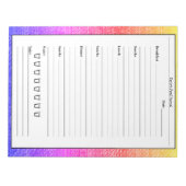 Bloc-note Journal alimentaire Rainbow tendance Easy Daily Re (Devant)