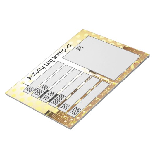 Bloc-note Journal d'activité Enregistrement quotidien de l'h (Incliné)